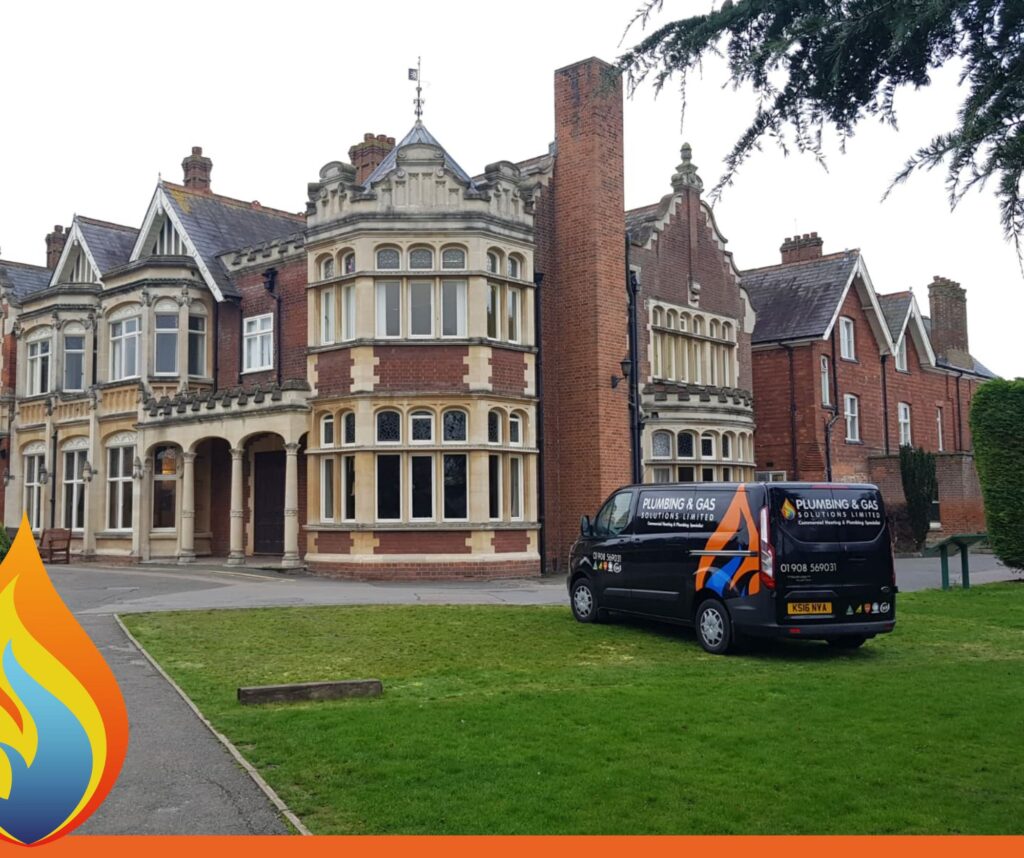 Preserving History Through Partnership and Excellence in Service - this image shows the PGS van parked outside Bletchley Park