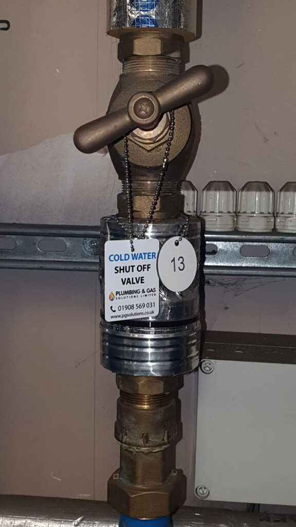 This image shows a main water stopcock