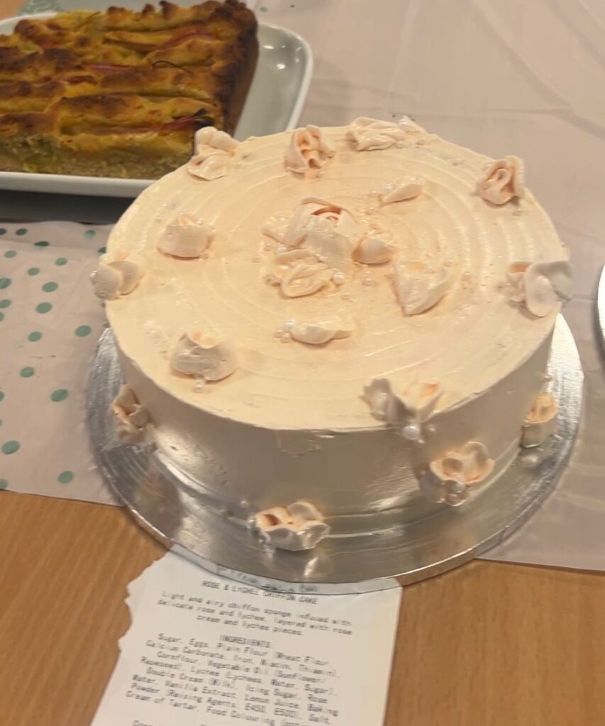 Rose and Lychee Cake