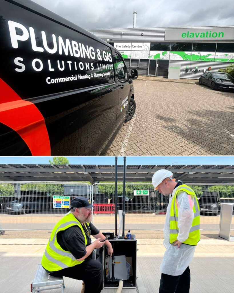 Korben doing IPAF training and Dom teaching Hugh about gas purging