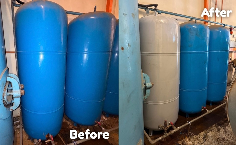 Expansion Vessel Replacement images for the website, before and after